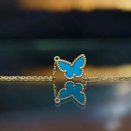 [Elowen jewelry] バタフライ ターコイズ バタフライ ブレスレット