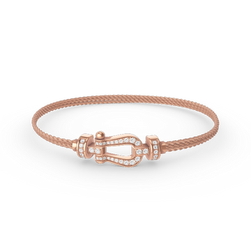 [Elowen jewelsry ]FORCE SMALL HORSESHOE  DIAMOND CHAIN ROPE BRACELET