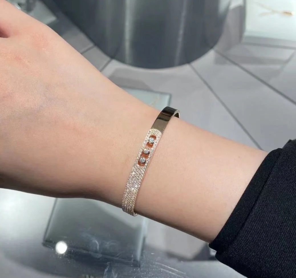 [Elowen Schmuck]Move Noa Roségold Pavé-Diamant-Armreif
