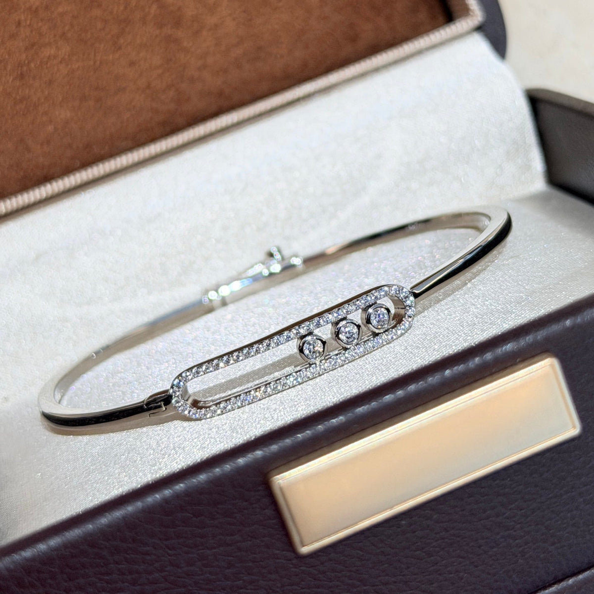 [Elowen jewelsry]Move Pavé Diamond Bangle Bracelet M