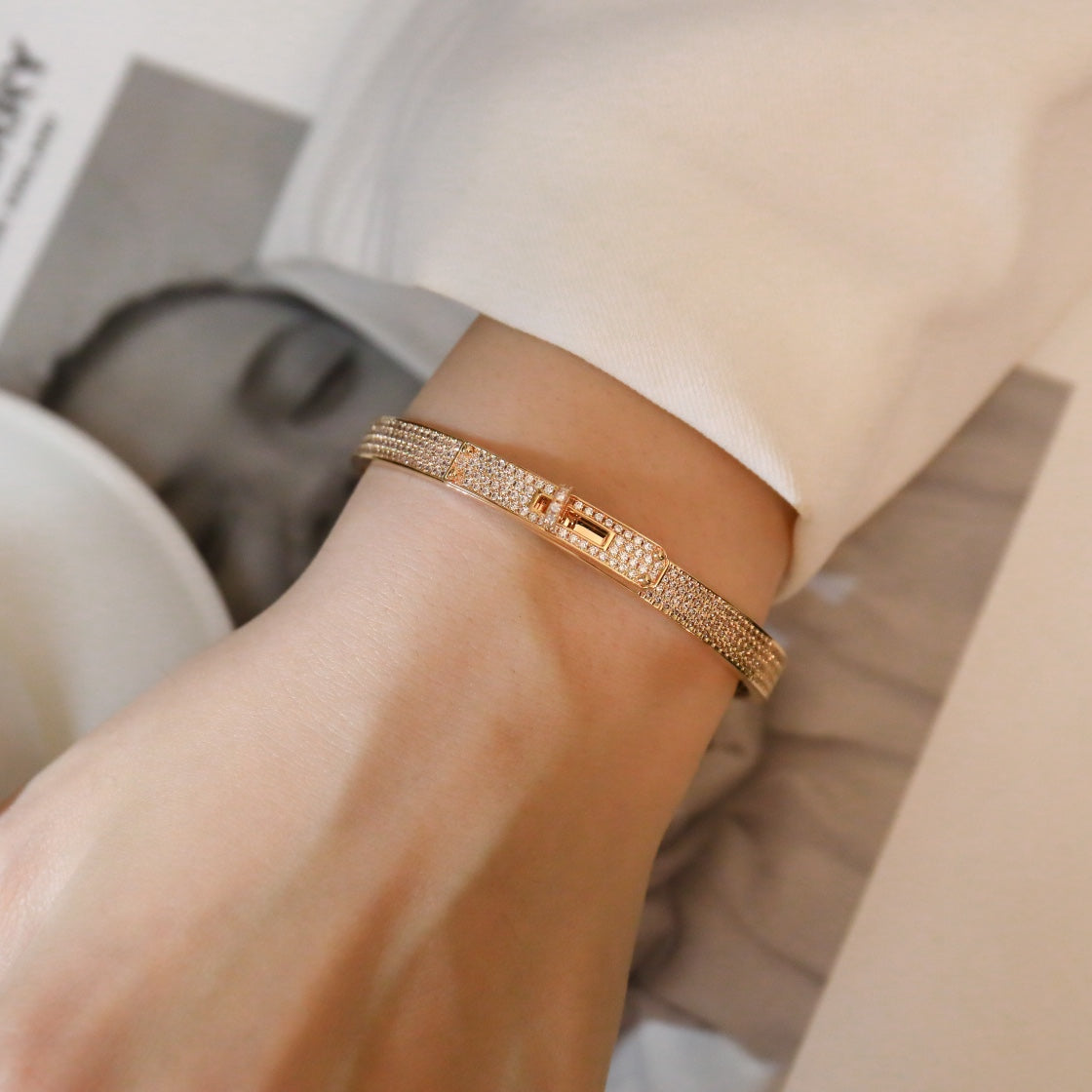 [Elowen jewelry] ケリー ブレスレット ダイヤモンドパヴェ