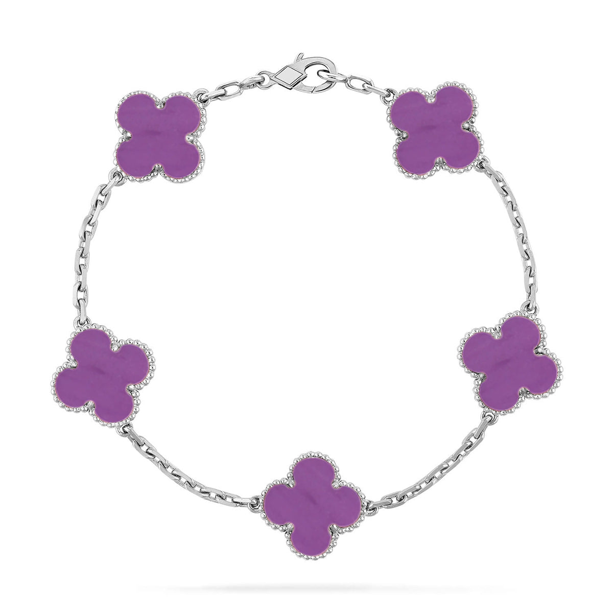 [Elowen jewelsry ] CLOVER 5 MOTIF VIOLET BRACELET COLLECTION