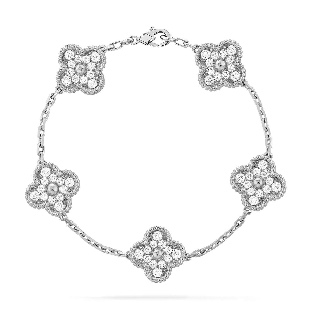 [Elowen jewelsry ] CLOVER 5 MOTIF FULL DIAMOND BRACELET COLLECTION