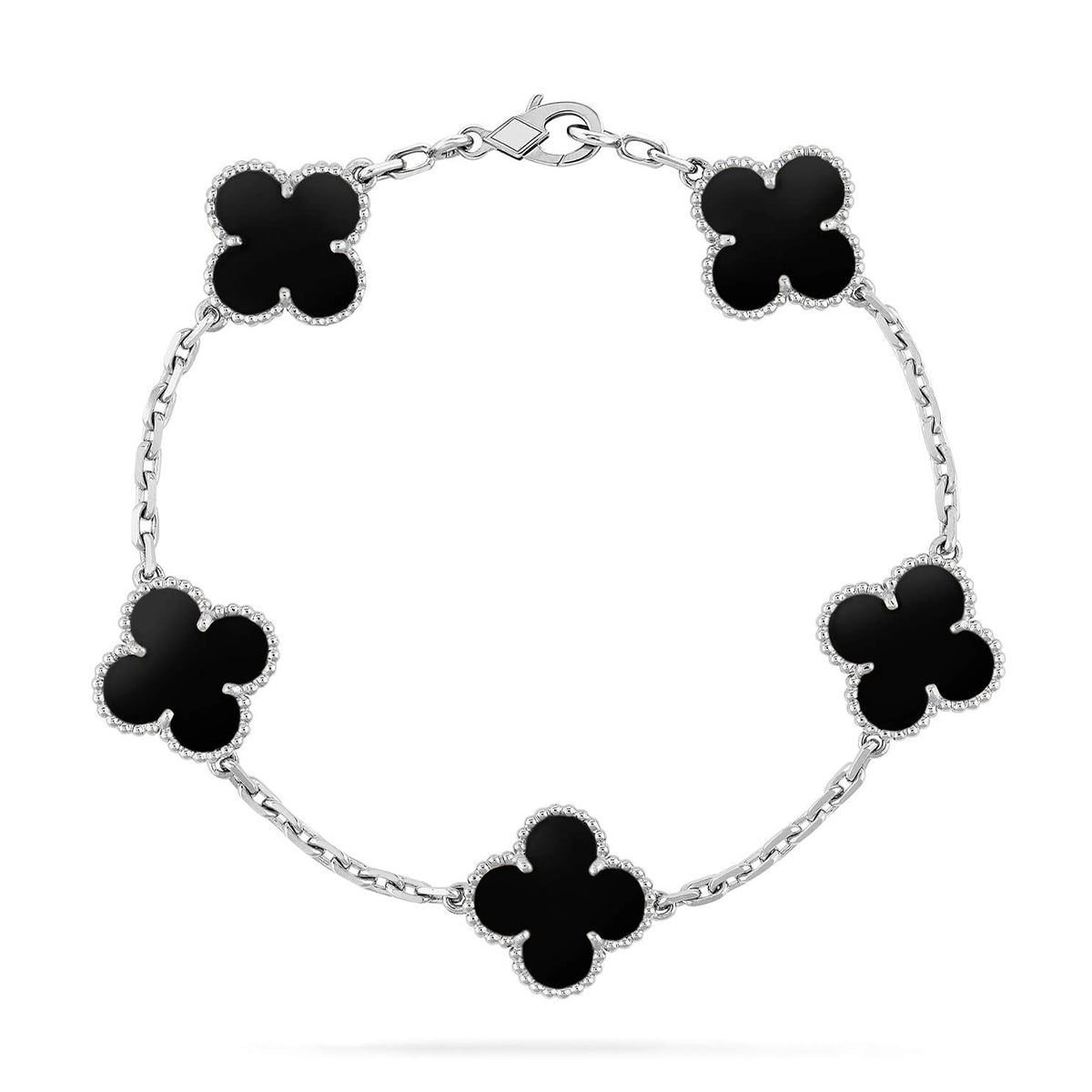 [Elowen Schmuck] CLOVER 5-MOTIV ONYX ARMBAND KOLLEKTION