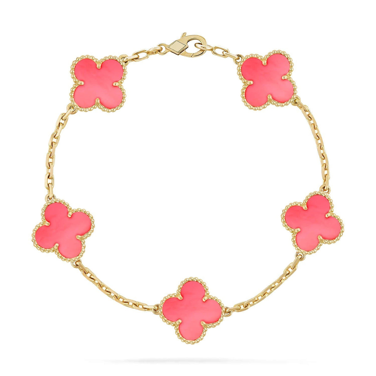{
  "Elowen jewelsry": "Elowen ジュエリー",
  "CLOVER 5 MOTIFS  PINK MOP BRACELET COLLECTION": "クローバー 5モチーフ ピンクマザーオブパール ブレスレットコレクション"
}
