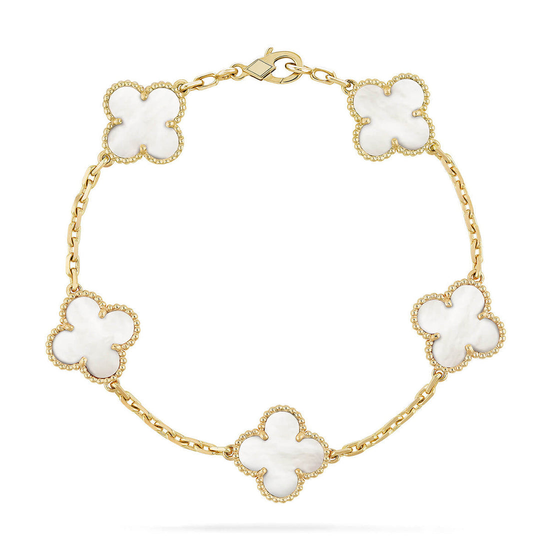 {
  "Elowen jewelsry": "Elowen ジュエリー",
  "CLOVER WHITE PEARL MOP 5 MOTIF BRACELET COLLECTION": "クローバー ホワイトパール MOP 5モチーフ ブレスレット コレクション"
}