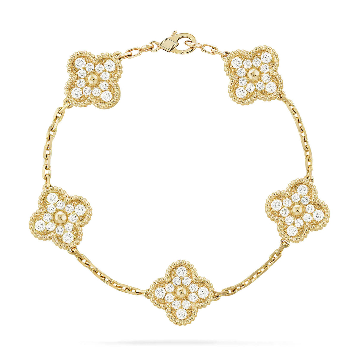 [Elowen jewelsry ] CLOVER 5 MOTIF FULL DIAMOND BRACELET COLLECTION