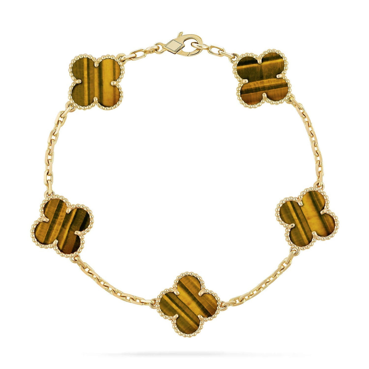 [Elowen jewelsry ] CLOVER 5 MOTIFS TIGER EYE BRACELET COLLECTION
