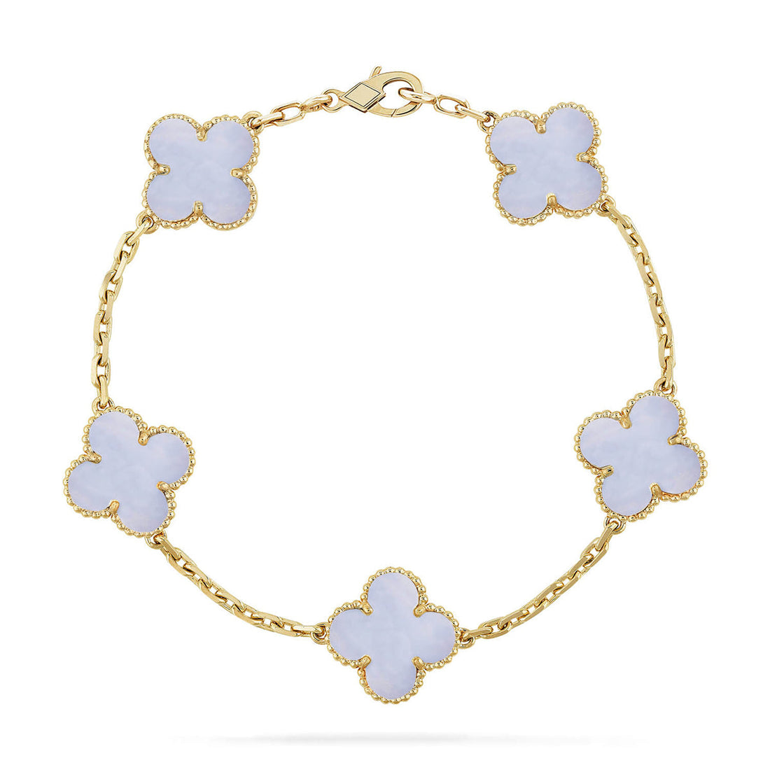 {
  "Elowen jewelsry": "Elowen ジュエリー",
  "CLOVER 5 MOTIF PURPLE CHALCEDONY BRACELET COLLECTION": "クローバー 5モチーフ パープルカルセドニー ブレスレットコレクション"
}