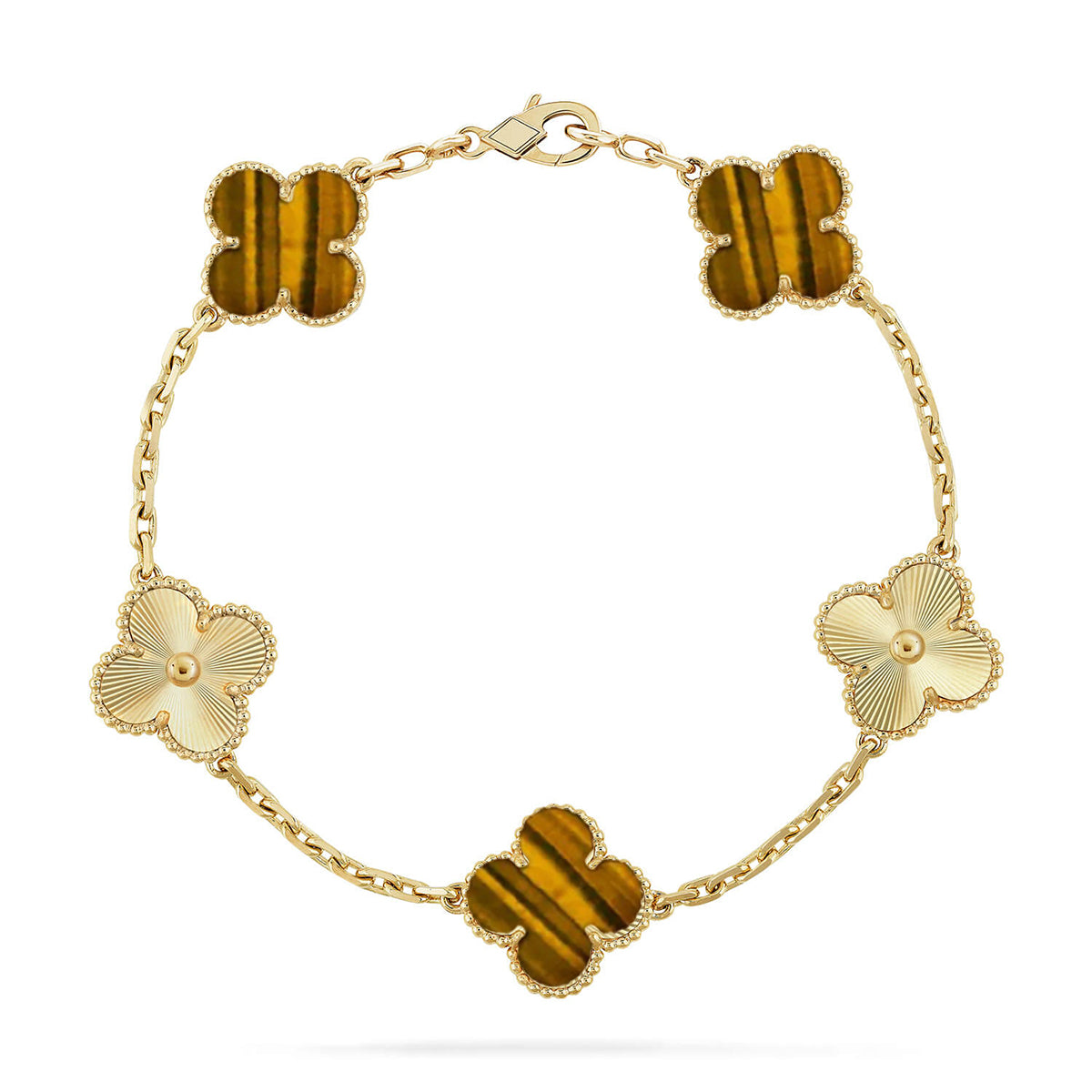 [Elowen jewelsry ] CLOVER 5 MOTIFS TIGER EYE BRACELET COLLECTION