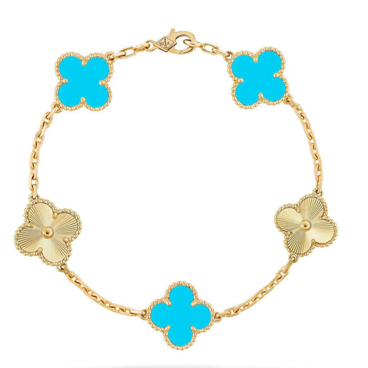 [Elowen Schmuck] CLOVER 5-MOTIV-ARMBAND KOLLEKTION TÜRKIS
