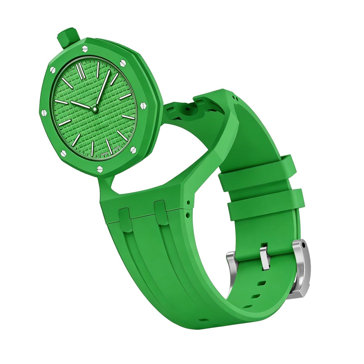 Oak Pop Exklusives Grünes Silikonarmband