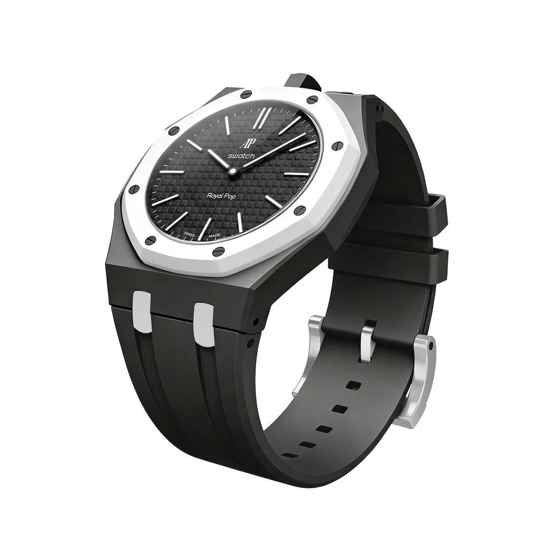 Oak Pop Exklusives Schwarz-Weißes Silikonarmband
