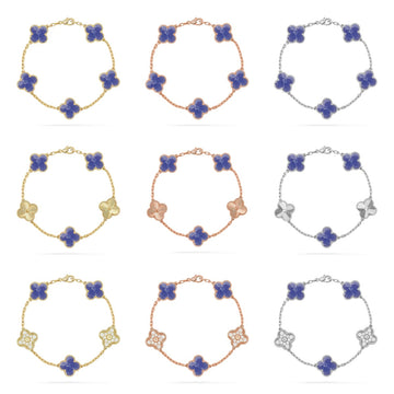 {
  "Elowen jewelsry": "Elowen Schmuck",
  "CLOVER 5 MOTIF BLUE VEINS BRACELET COLLECTION": "KLEEBLATT 5-MOTIV ARMBAND-KOLLEKTION MIT BLAUEN ADERN"
}