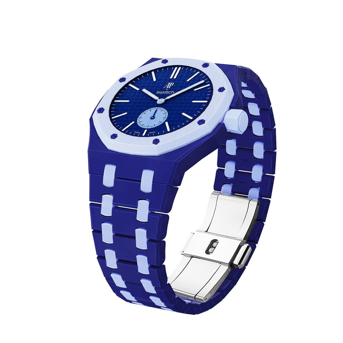 Oak Pop Exclusive Dunkelblauer und hellblauer Biokeramik-Armband