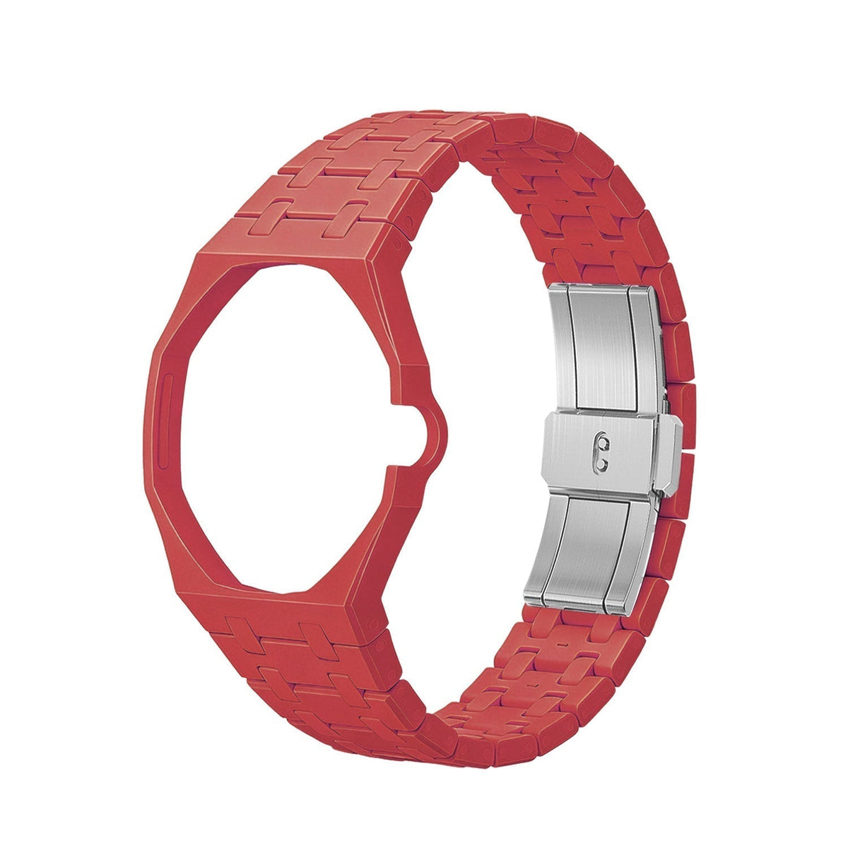 Exklusives rotes Bioceramic-Armband mit Eichendekor