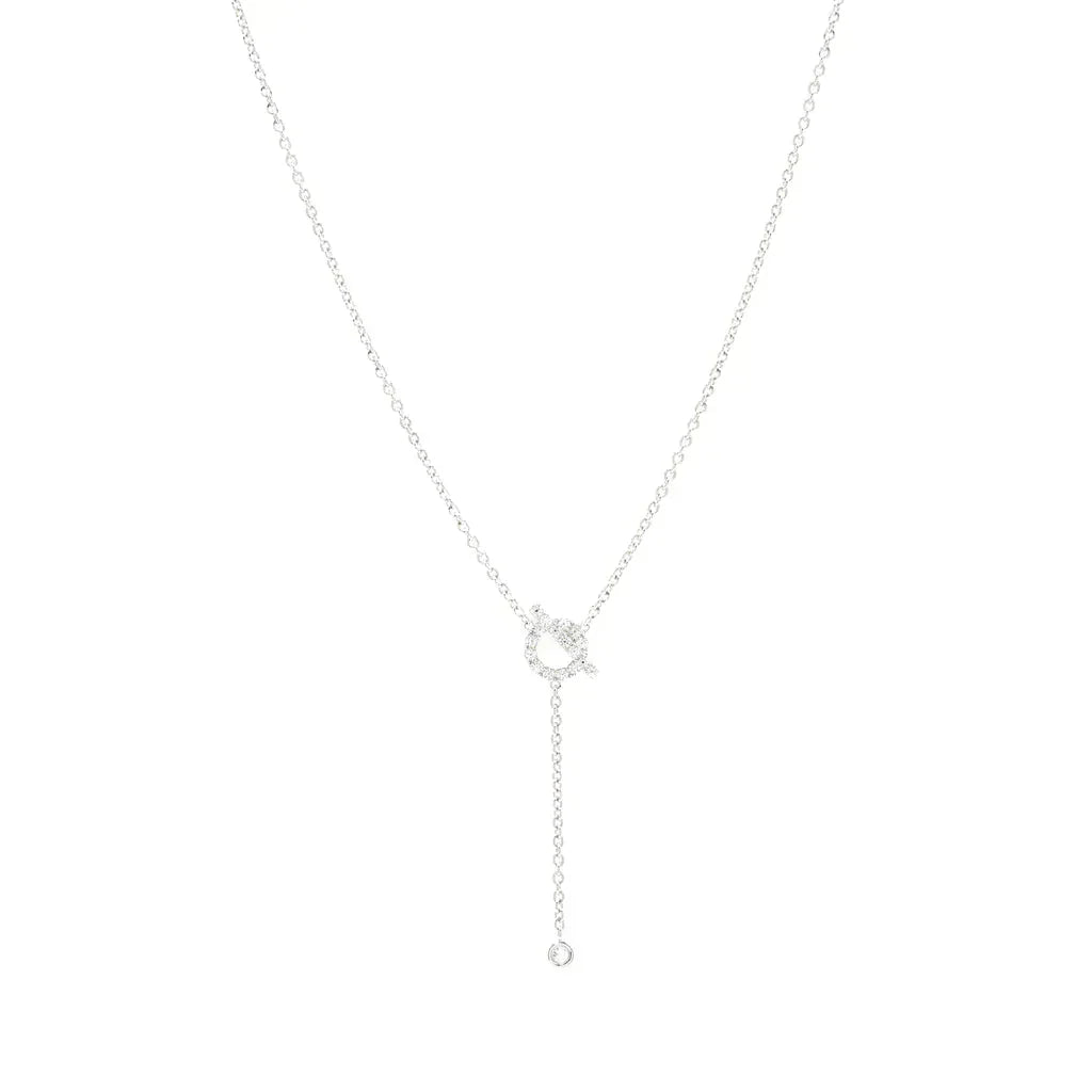 [Elowen jewelsry ]FINESSE SILVER DIAMOND NECKLACE