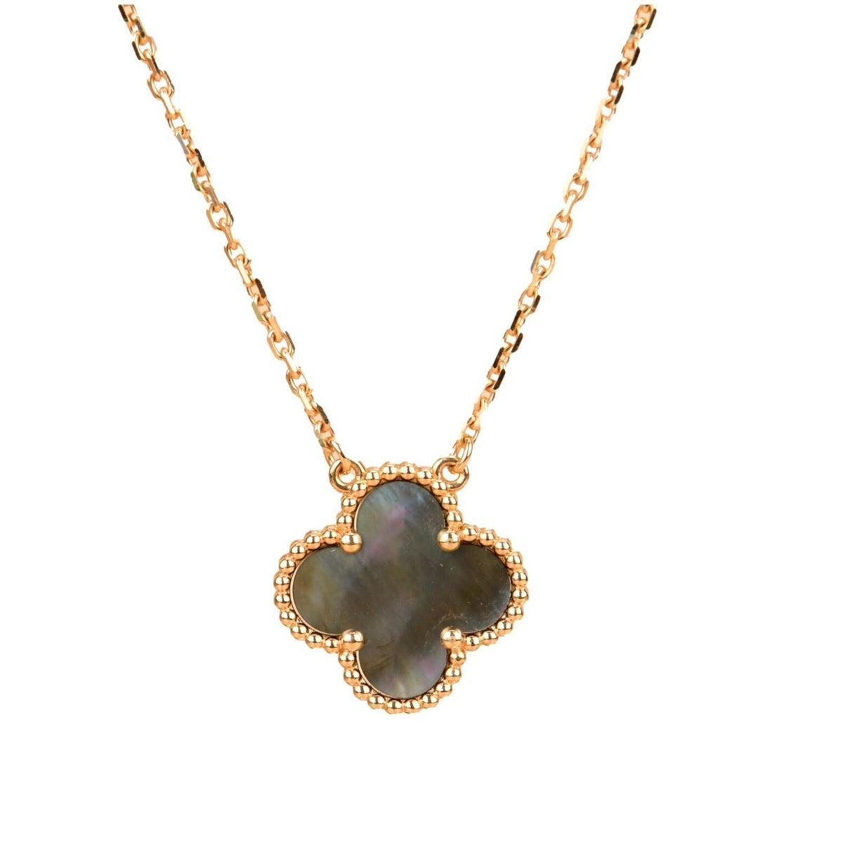 [Elowen jewelsry ]CLOVER 15MM  GRAY MOTHER OF PEARL NECKLACE