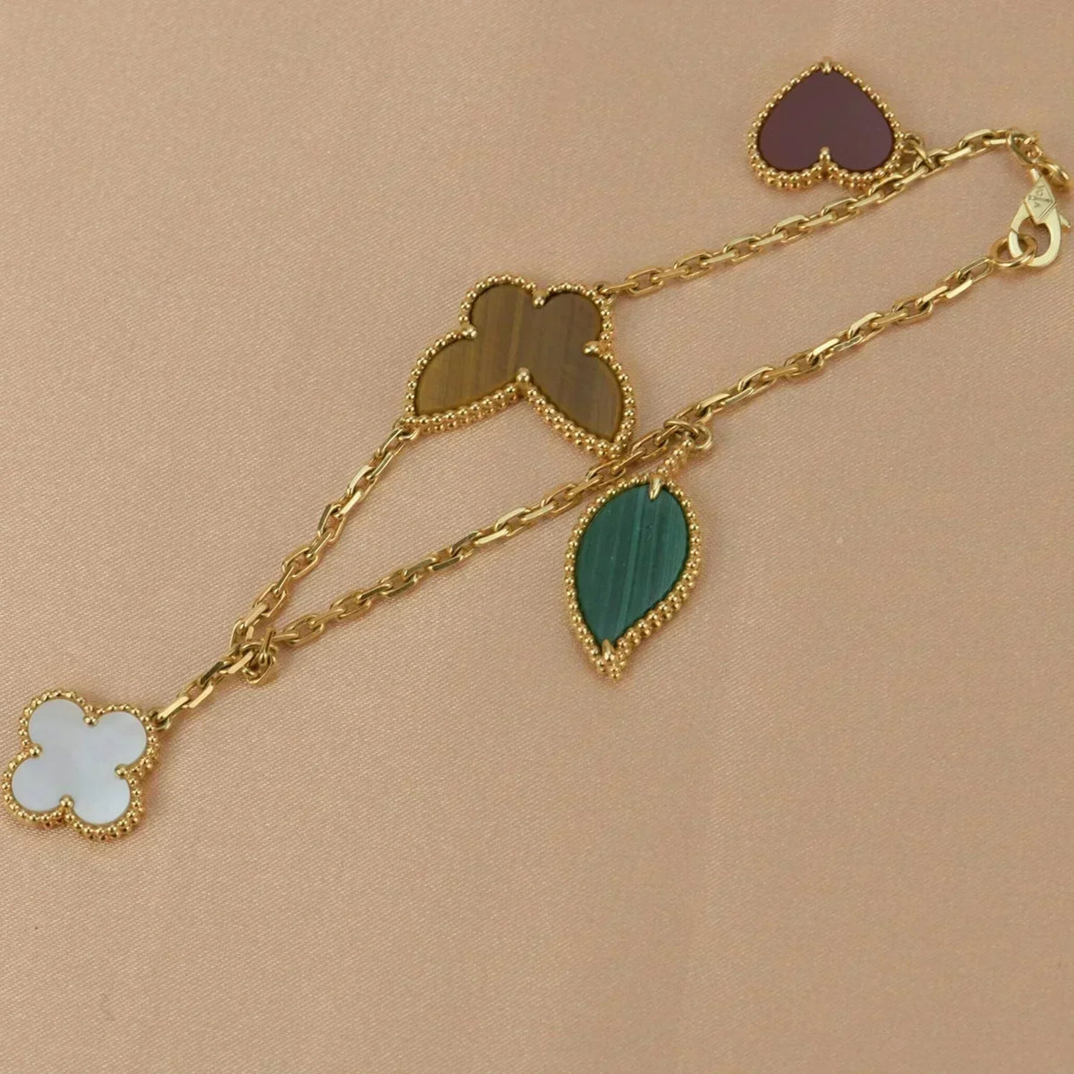 [Elowen jewelsry ]LUCKY SPRING 5 MOTIF GOLD BRACELET