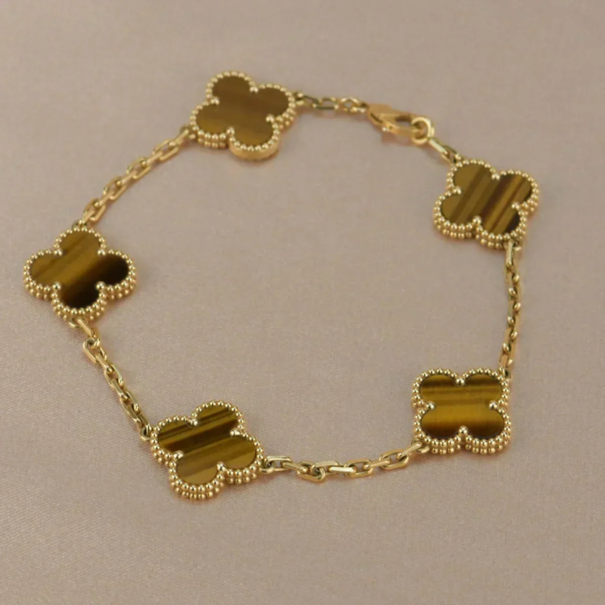[Elowen jewelsry ] CLOVER 5 MOTIFS TIGER EYE BRACELET COLLECTION