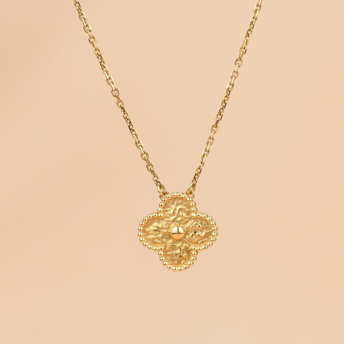 [Elowen jewelsry ]CLOVER 15MM  BRONZING NECKLACE