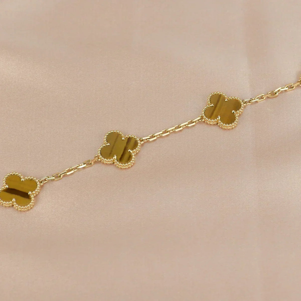 [Elowen jewelsry ] CLOVER 5 MOTIFS TIGER EYE BRACELET COLLECTION