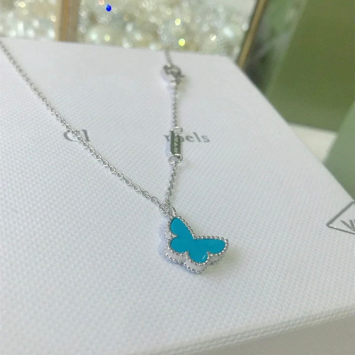 [Elowen jewelsry ]BUTTERFLY TURQUOISE BUTTERFLY BRACELET SILVER