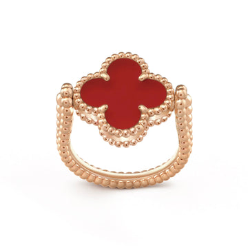 [Elowen jewelsry ]CLOVER RIVERSIBLE PINK GOLD RING