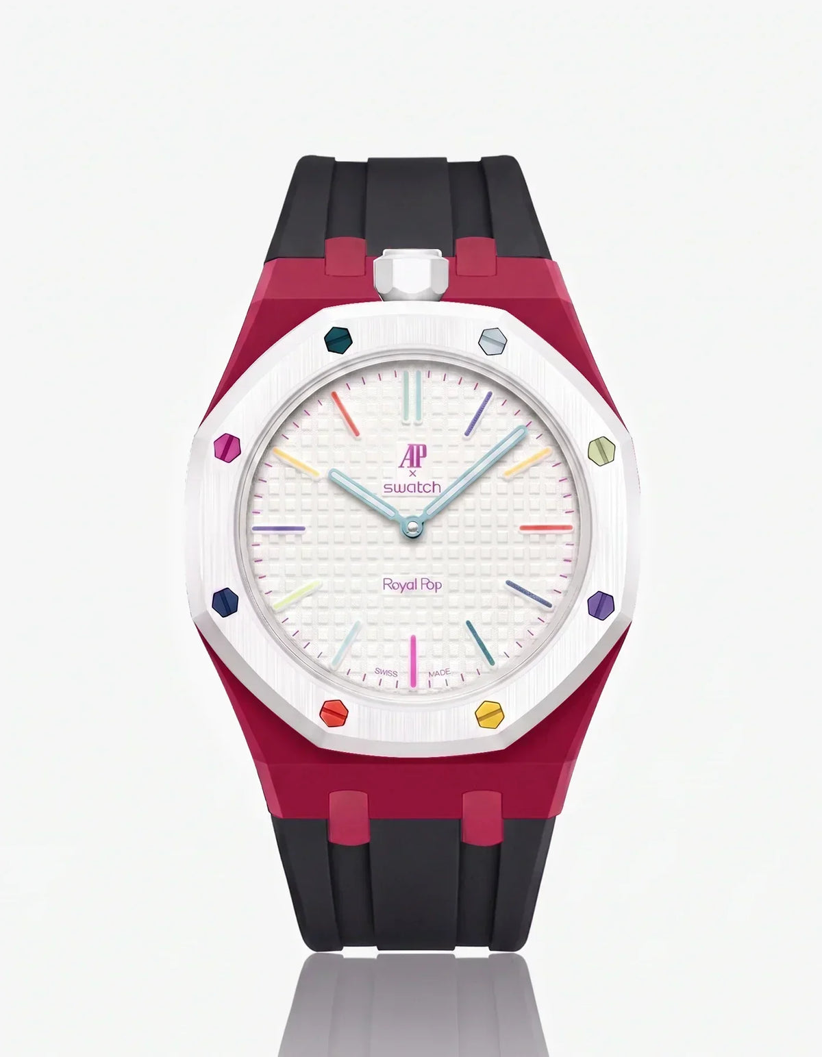 Silicone Strap & Case  Royal Pop Huit Blanc(Customize  Colors)