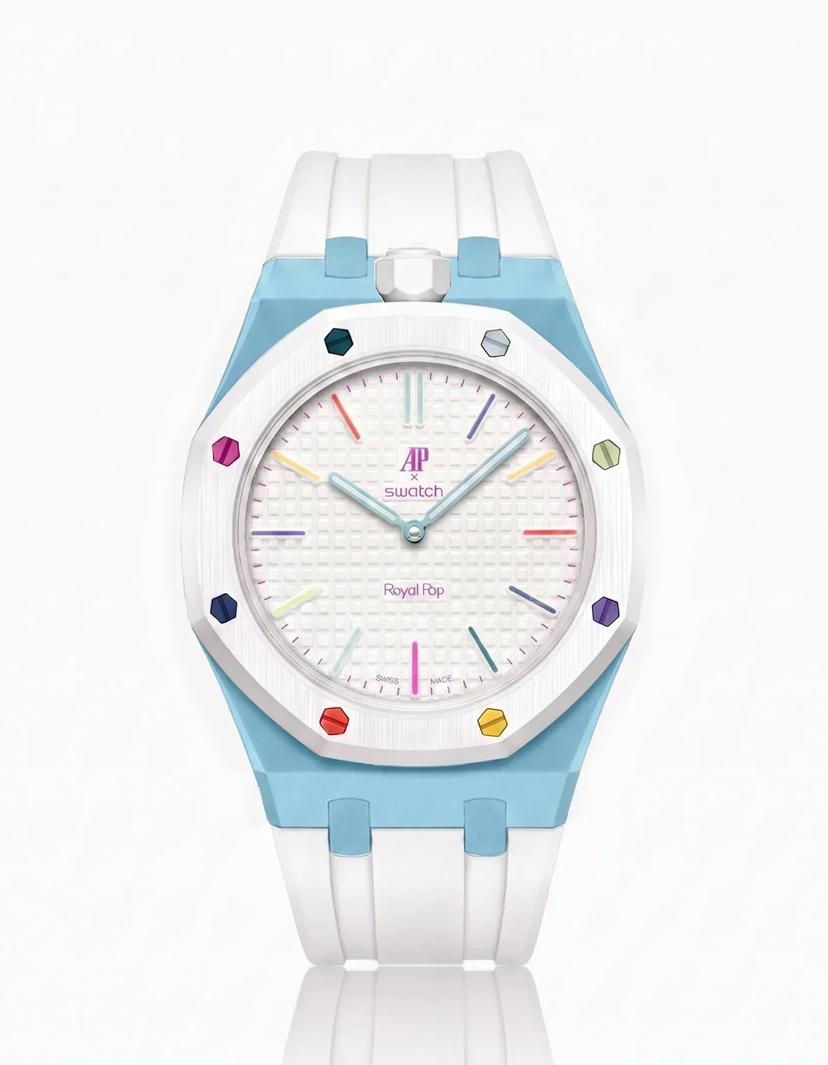 Silicone Strap & Case  Royal Pop Huit Blanc(Customize  Colors)