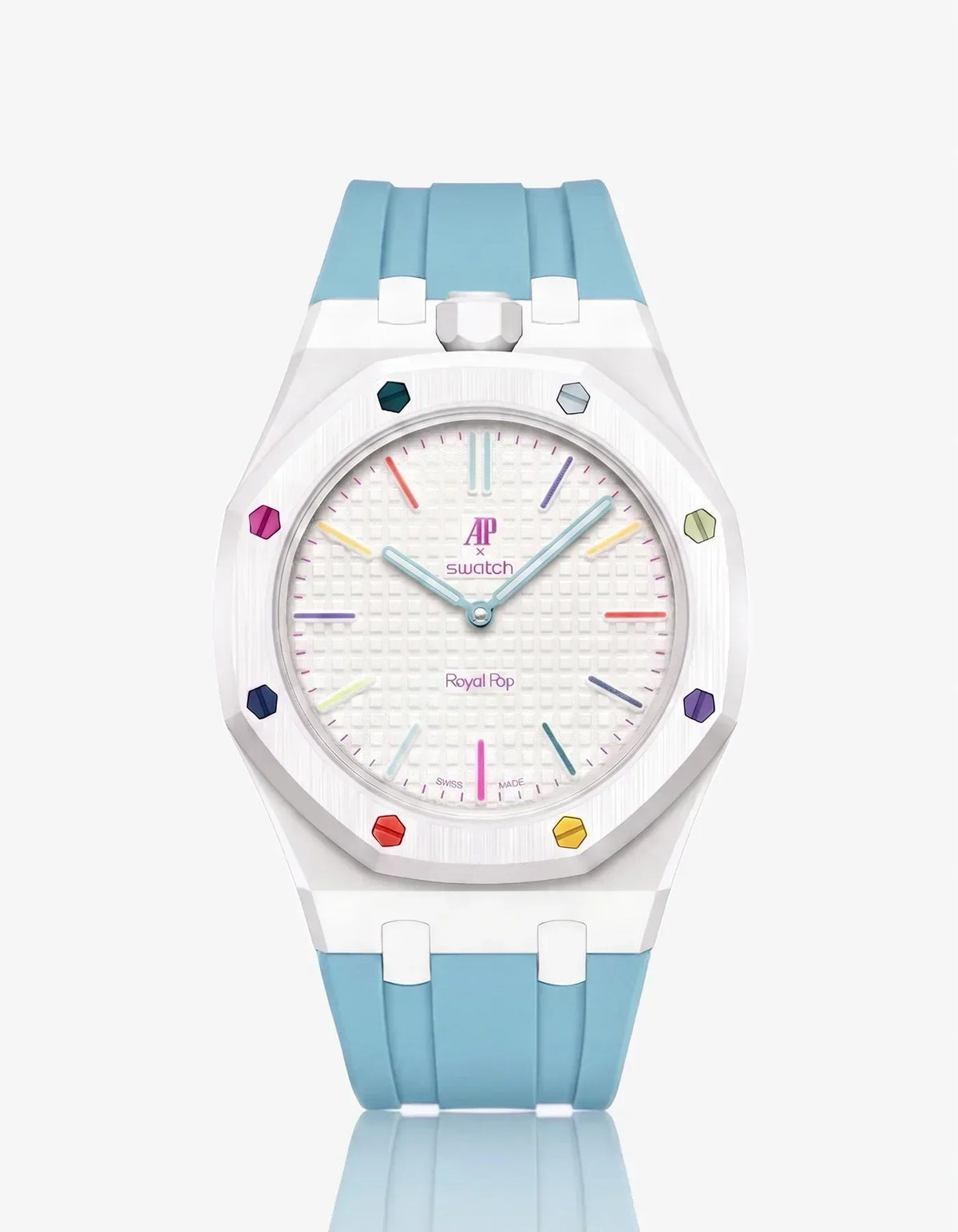 Silicone Strap & Case  Royal Pop Huit Blanc(Customize  Colors)