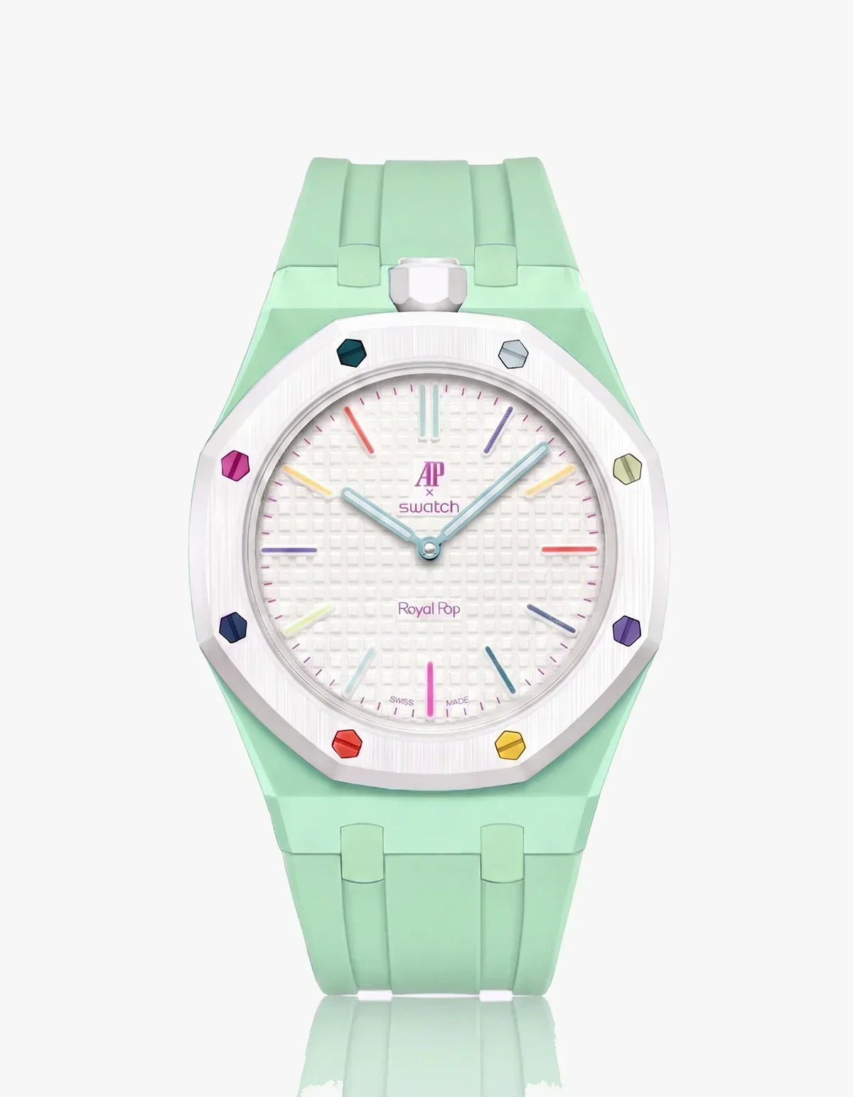 Silicone Strap & Case  Royal Pop Huit Blanc(Customize  Colors)