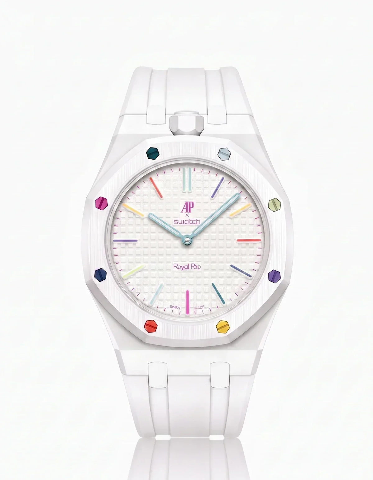 Silicone Strap & Case  Royal Pop Huit Blanc(Customize  Colors)