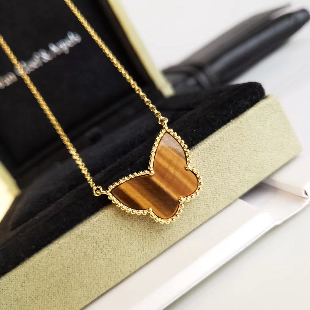 [Elowen jewelsry ] TIGER__ EYE BUTTERFLY NECKLACE