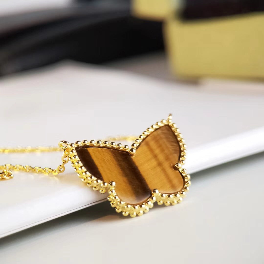 [Elowen jewelsry ] TIGER__ EYE BUTTERFLY NECKLACE