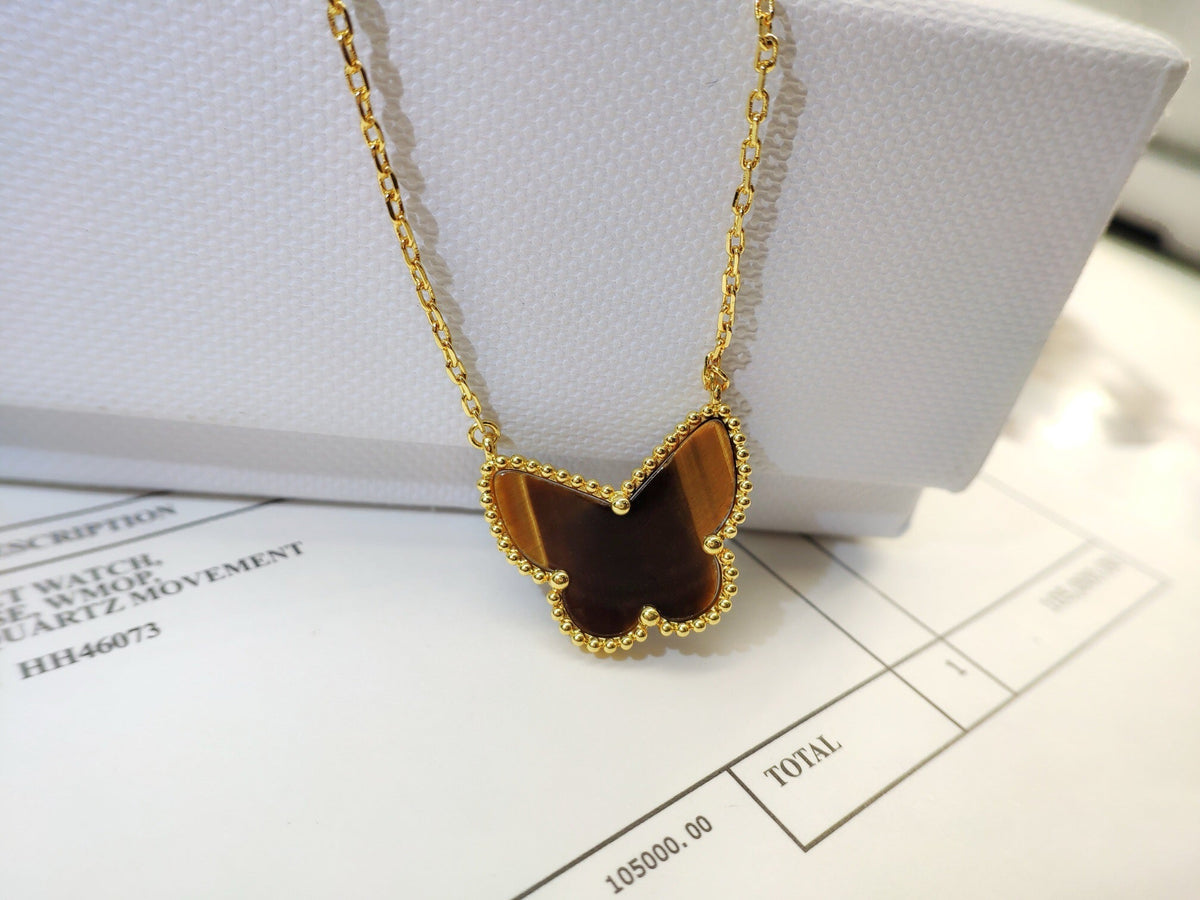 [Elowen jewelsry ] TIGER__ EYE BUTTERFLY NECKLACE