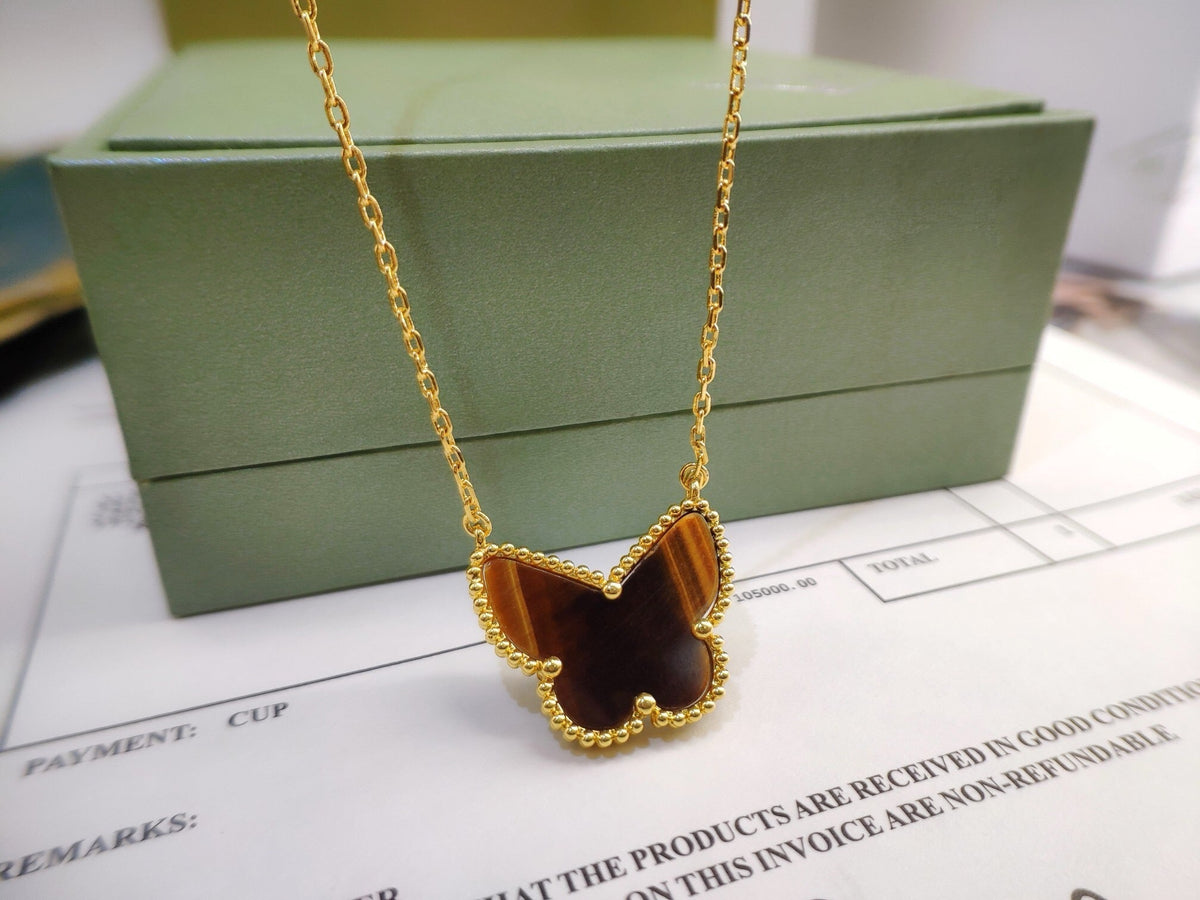 [Elowen jewelsry ] TIGER__ EYE BUTTERFLY NECKLACE