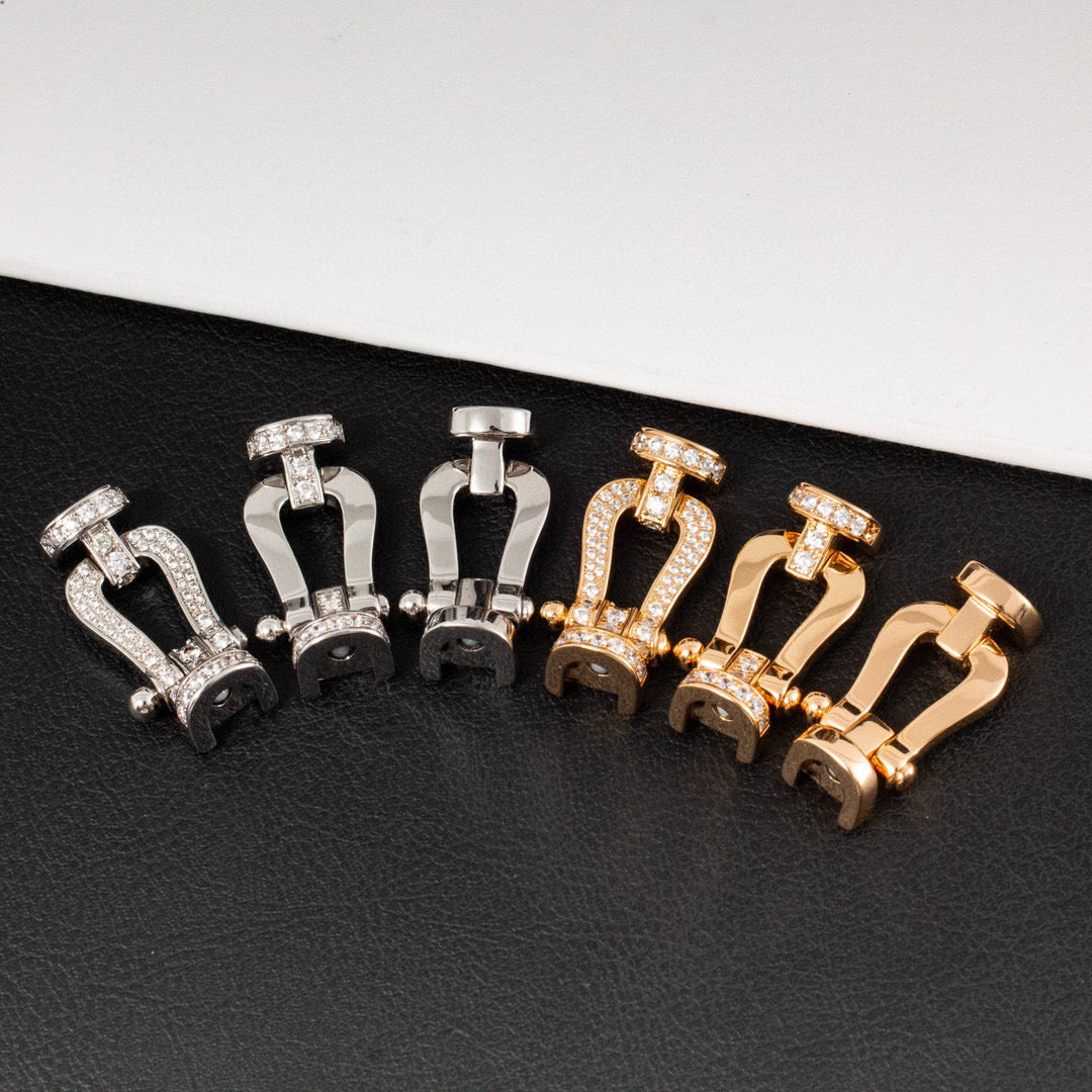 [Elowen jewelsry ]FORCE LARGE HORSESHOE HALF DIAMOND BRACELET GOLD