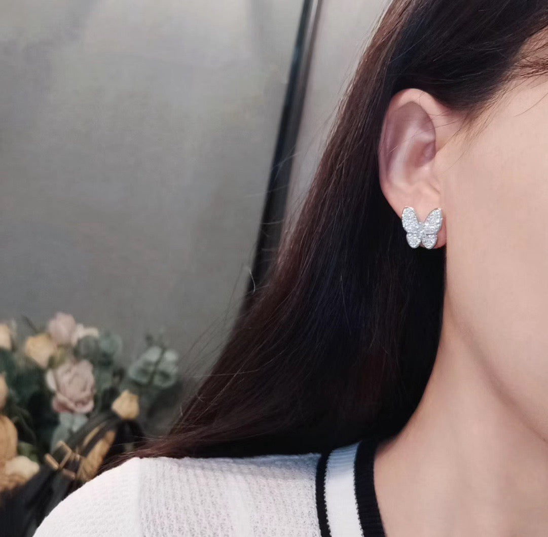 [Elowen Schmuck] SCHMETTERLING OHRRINGE MIT VOLLBESATZ AN DIAMANTEN