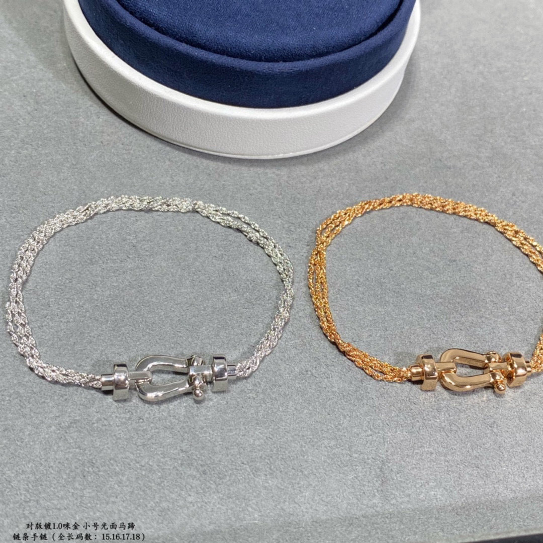 [Elowen jewelsry ]FORCE SMALL HORSESHOE  DIAMOND CHAIN ROPE BRACELET