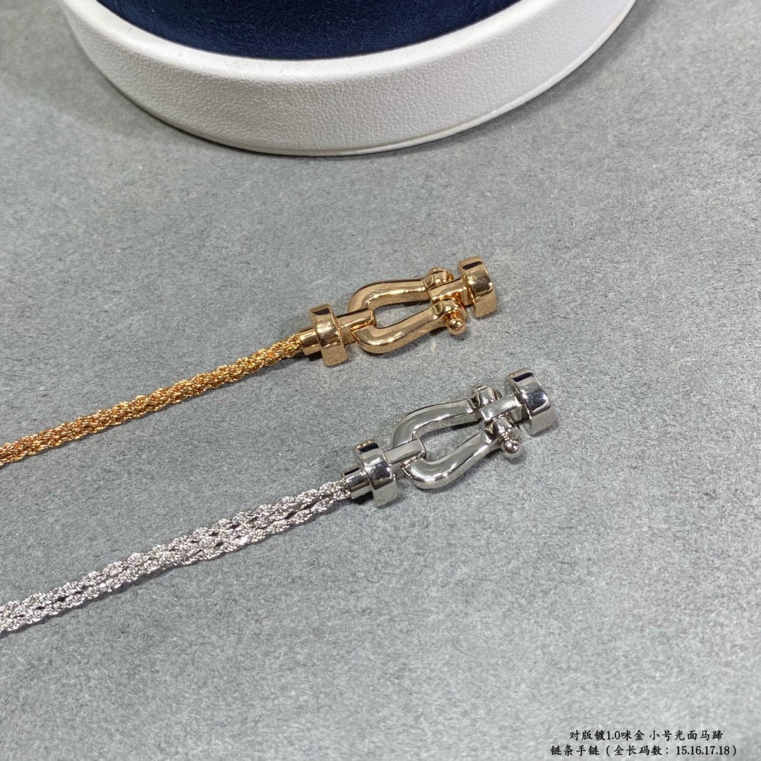 [Elowen jewelsry ]FORCE SMALL HORSESHOE  DIAMOND CHAIN ROPE BRACELET