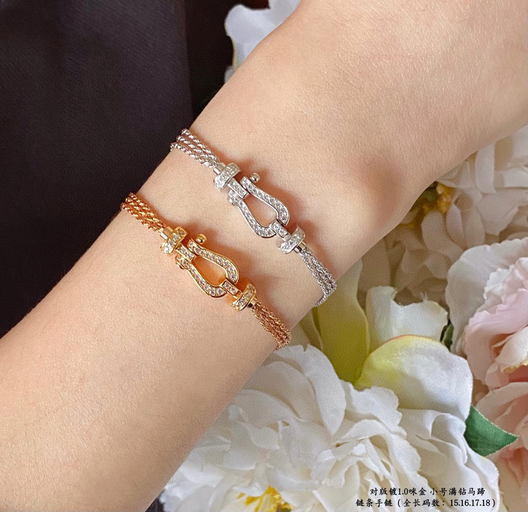 [Elowen jewelsry ]FORCE SMALL HORSESHOE  DIAMOND CHAIN ROPE BRACELET