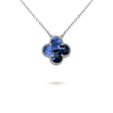 [Elowen jewelsry ]CLOVER 15MM PIETERSITE NECKLACE SILVER