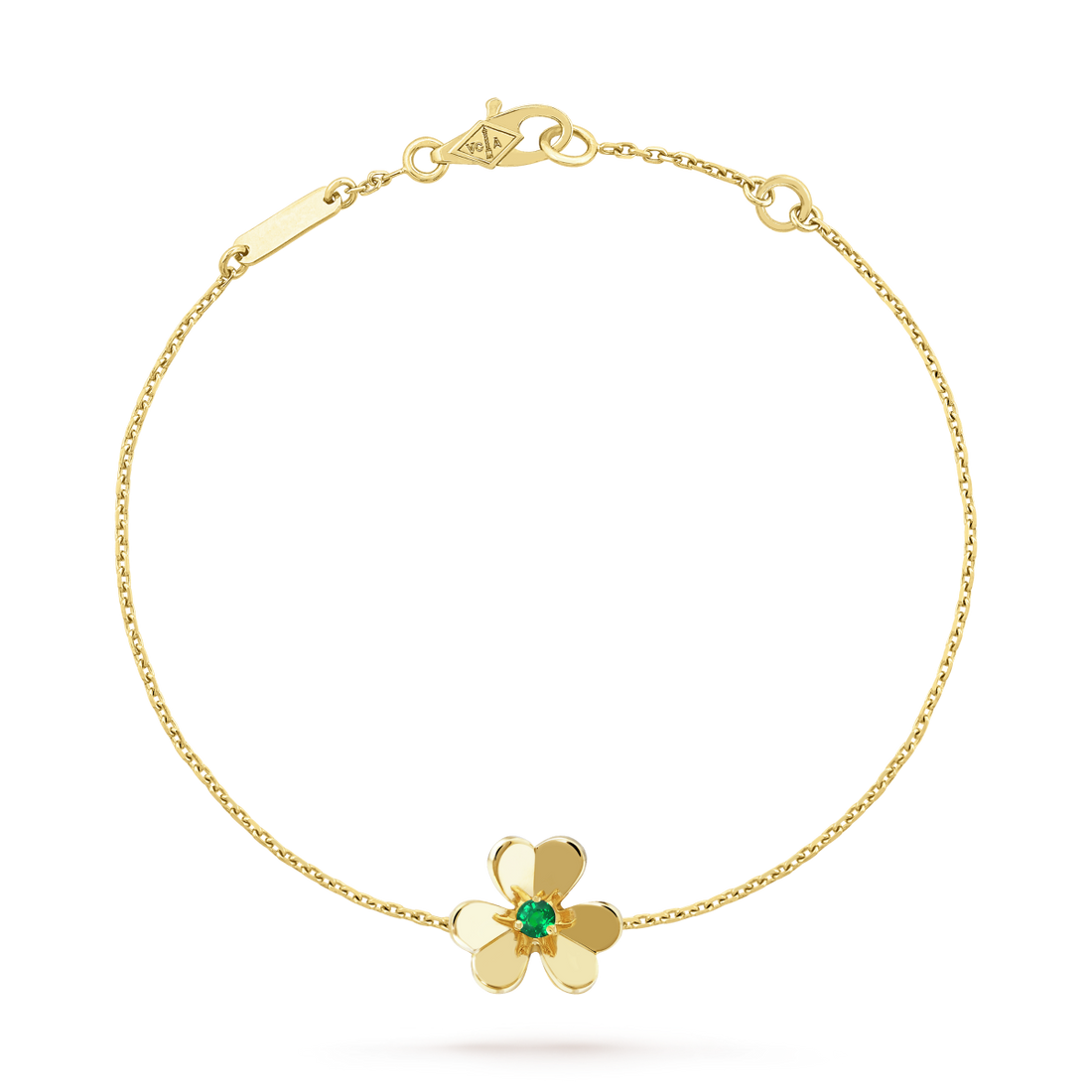 [Elowen jewelsry ]FRIVOLE GOLD BLUMENARMBAND AUS ROSA MALACHIT