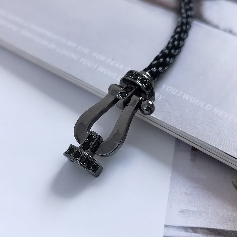 [Elowen jewelsry ]FORCE LARGE SERIES HORSESHOE BLACK SAMURAI BRACELET