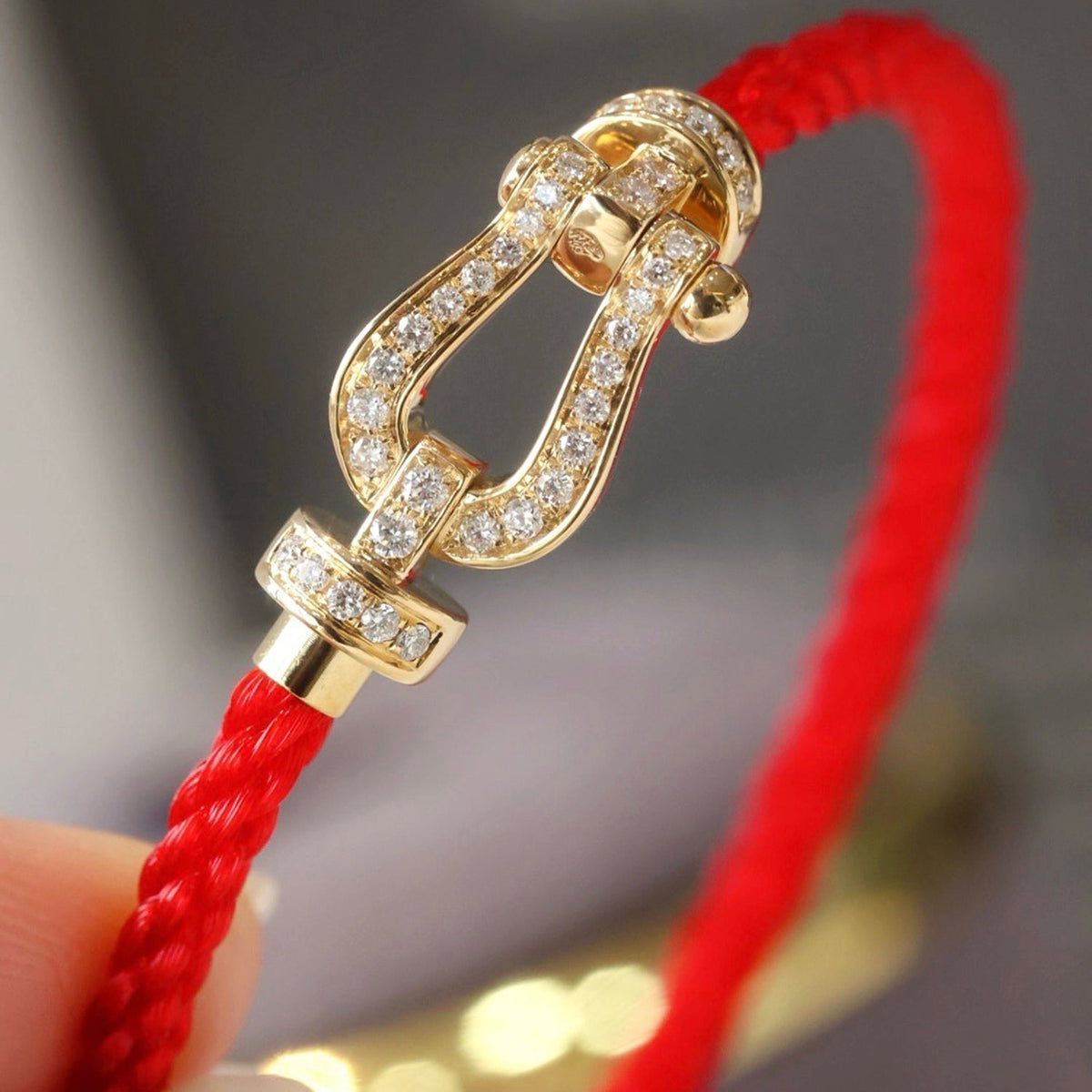 [Elowen jewelsry ]FORCE LARGE HORSESHOE FULL DIAMOND BRACELET GOLD