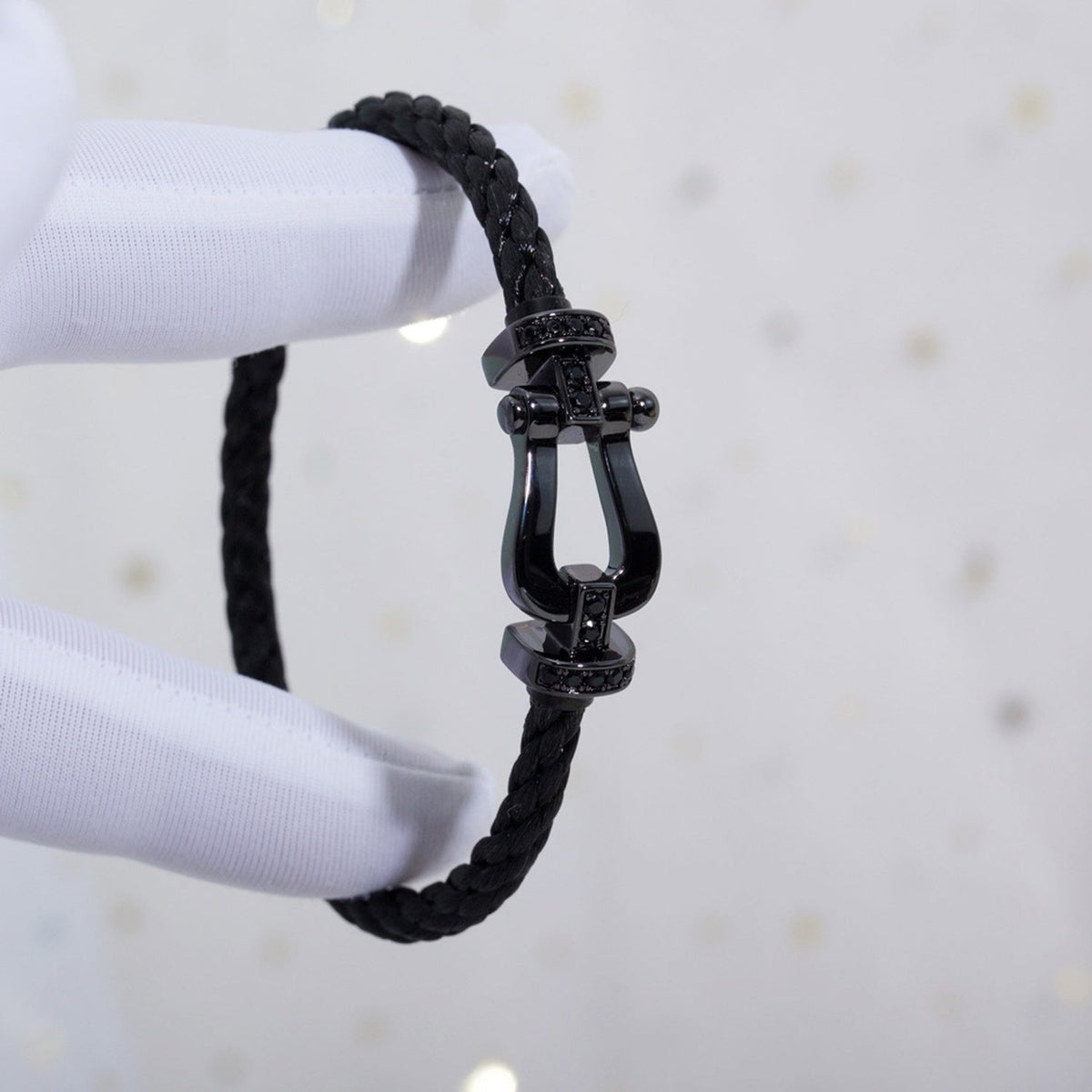 [Elowen jewelsry ]FORCE LARGE SERIES HORSESHOE BLACK SAMURAI BRACELET