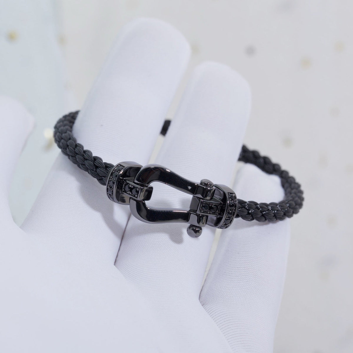 [Elowen jewelsry ]FORCE LARGE SERIES HORSESHOE BLACK SAMURAI BRACELET