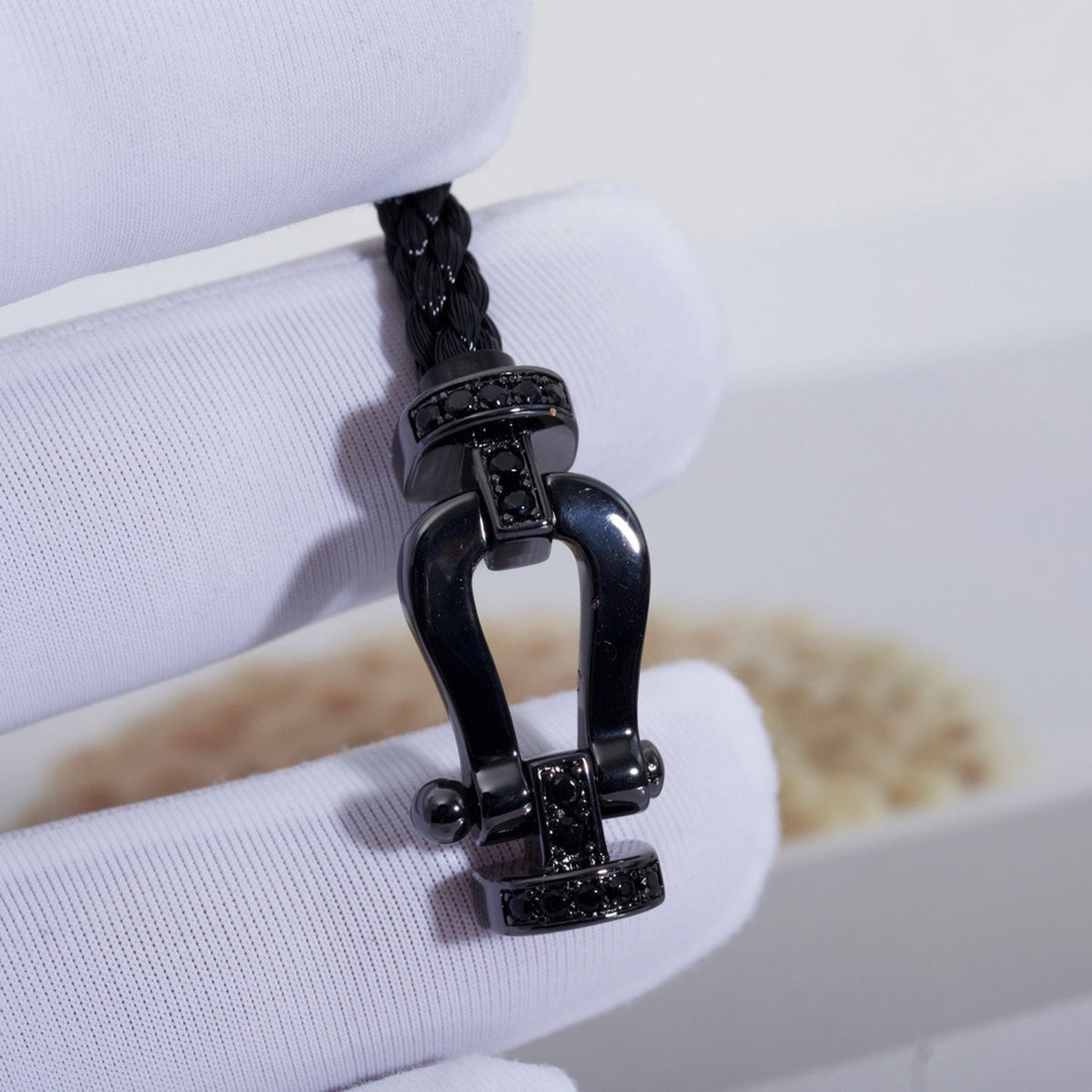 [Elowen jewelsry ]FORCE LARGE SERIES HORSESHOE BLACK SAMURAI BRACELET