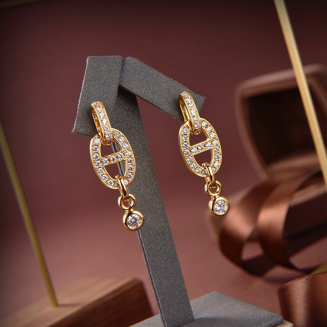 [Elowen Schmuck]HM CHAINE DIAMANTOHRRINGE